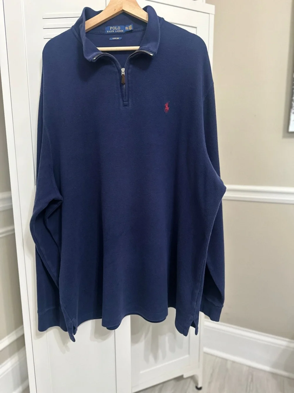 Polo Ralph Lauren Estate Rib Quarter Zip Old Money Preppy Pullover Size XXL